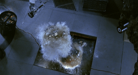 KA-BOOOM! - the mining charges detonate - killing Adam and destroying Hector (screen cap courtesy Craig Spivey).