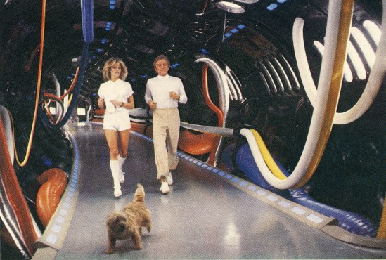 Alex and Adam takes the dog Sally for a run (production still).