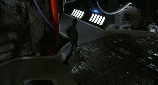 Captain James checks out his new surroundings while Alex and Adam lock up (screen cap courtesy Craig Spivey).