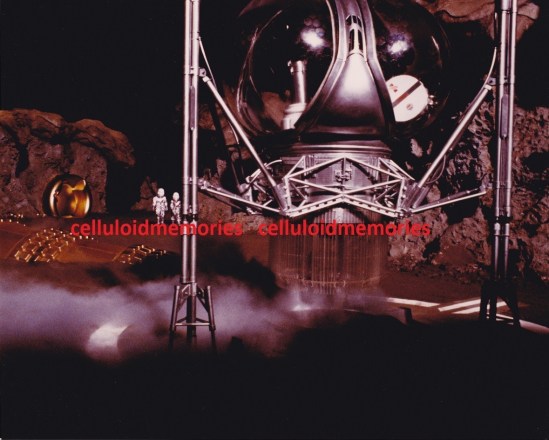 Adam and Alex approach Benson's shuttle. Production still (image courtesy celluloid memories)